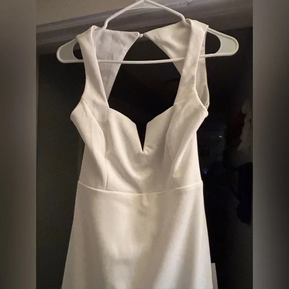 Lulus Everlasting Promise White Notched Backless Mermaid Maxi Dress - Picture 5 of 8